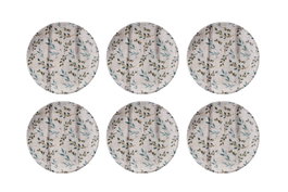 Hermia Turquoise Serv Leaf Juego de Platos de Servicio de 6 Piezas Multicolor